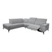 Avella Fabric Corner Lounge with Left Chaise & Electric Recliner - Ash