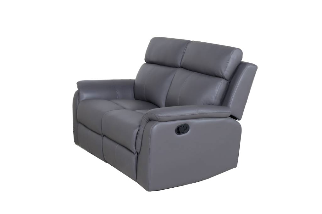 Wentworth Leather 2 Seater Recliner Sofa - Graphite