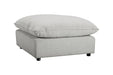 Braxton Fabric Ottoman - Snow