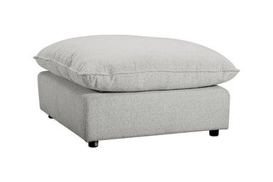 Braxton Fabric Ottoman - Snow