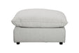 Braxton Fabric Ottoman - Snow