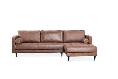 Cavell 2 Seater Sofa with Right Chaise - Saddle