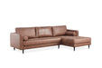 Cavell 2 Seater Sofa with Right Chaise - Saddle