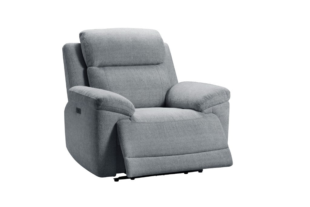 Elliot Fabric Power Recliner Chair - Grey