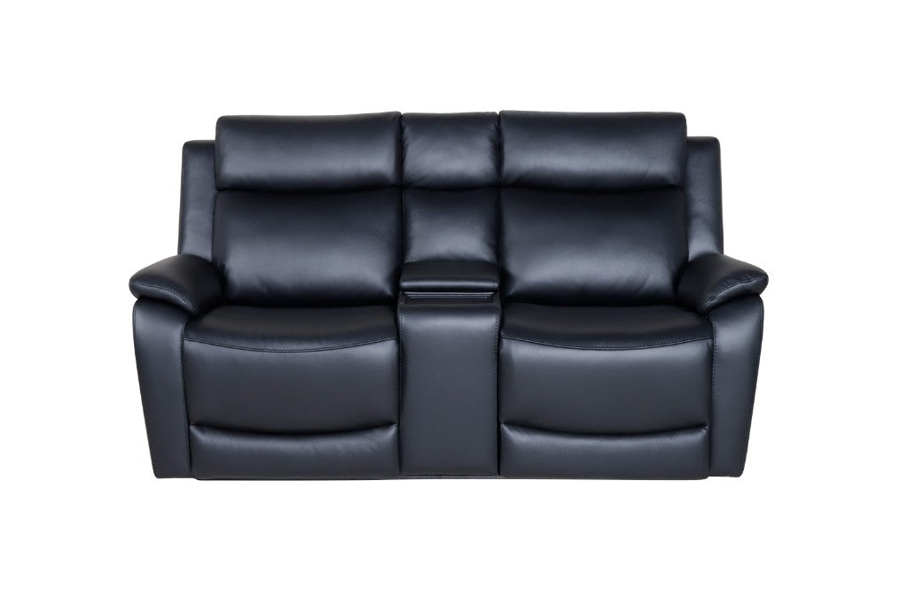 Otway 2 Seater Electric Recliner with Storage Console - Black