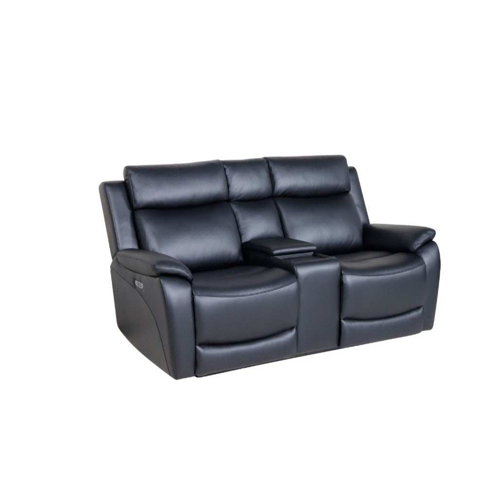 Otway 2 Seater Electric Recliner with Storage Console - Black