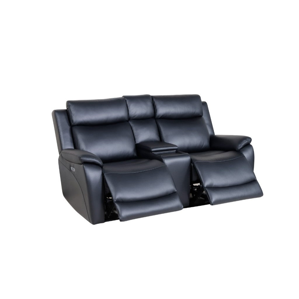Otway 2 Seater Electric Recliner with Storage Console - Black
