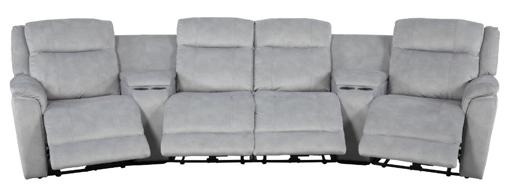 Paramount 4 Seater Electric Home Theatre - Steel
