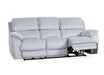 Baxter 3 Seater Electric Recliner Sofa - Steel