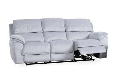 Baxter 3 Seater Electric Recliner Sofa - Steel