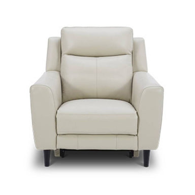 Newbury Leather Electric Recliner Chair - Beige