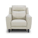 Newbury Leather Electric Recliner Chair - Beige