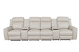 Northcote Leather 4 Seater Electric Home Theatre