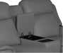 Northcote Leather 2 Seater Electric Recliner with Console - Graphite