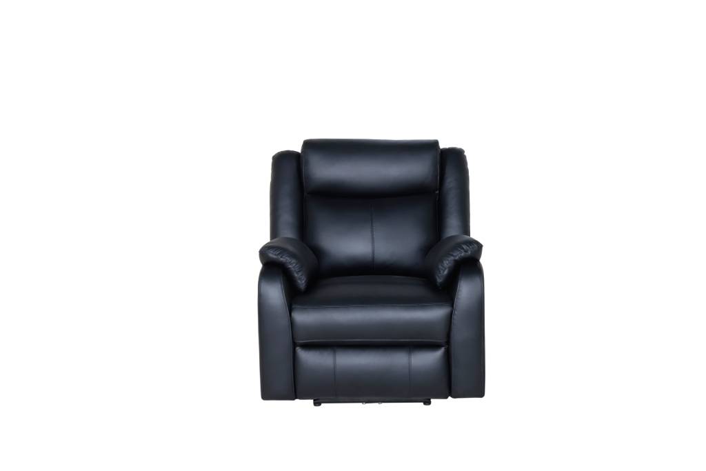 Pinnacle Leather Electric Recliner Chair with USB Port - Black