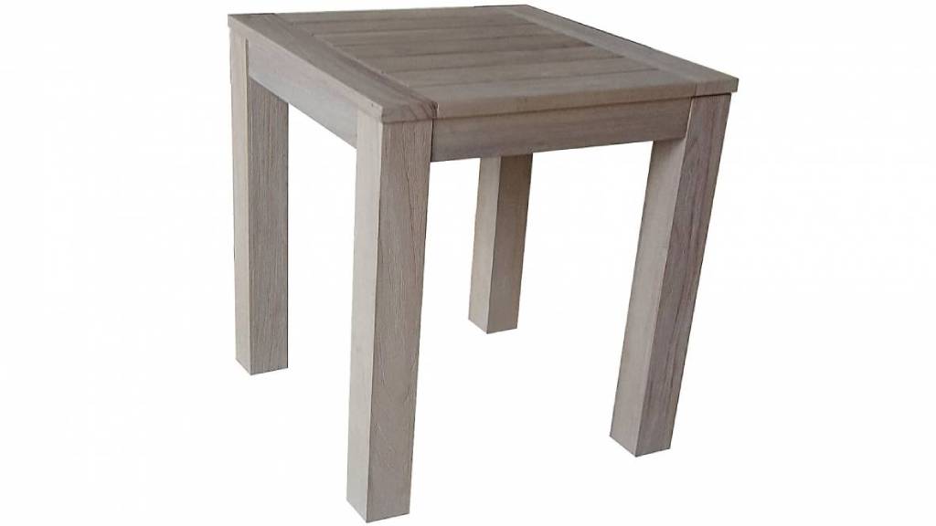 Avalon Outdoor Teak & Wicker Side Table