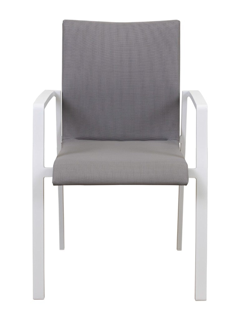 Corfu Outdoor Textilene Dining Chair - White