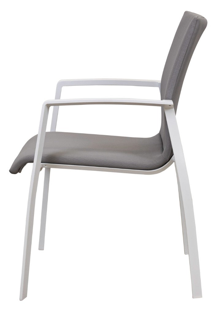 Corfu Outdoor Textilene Dining Chair - White