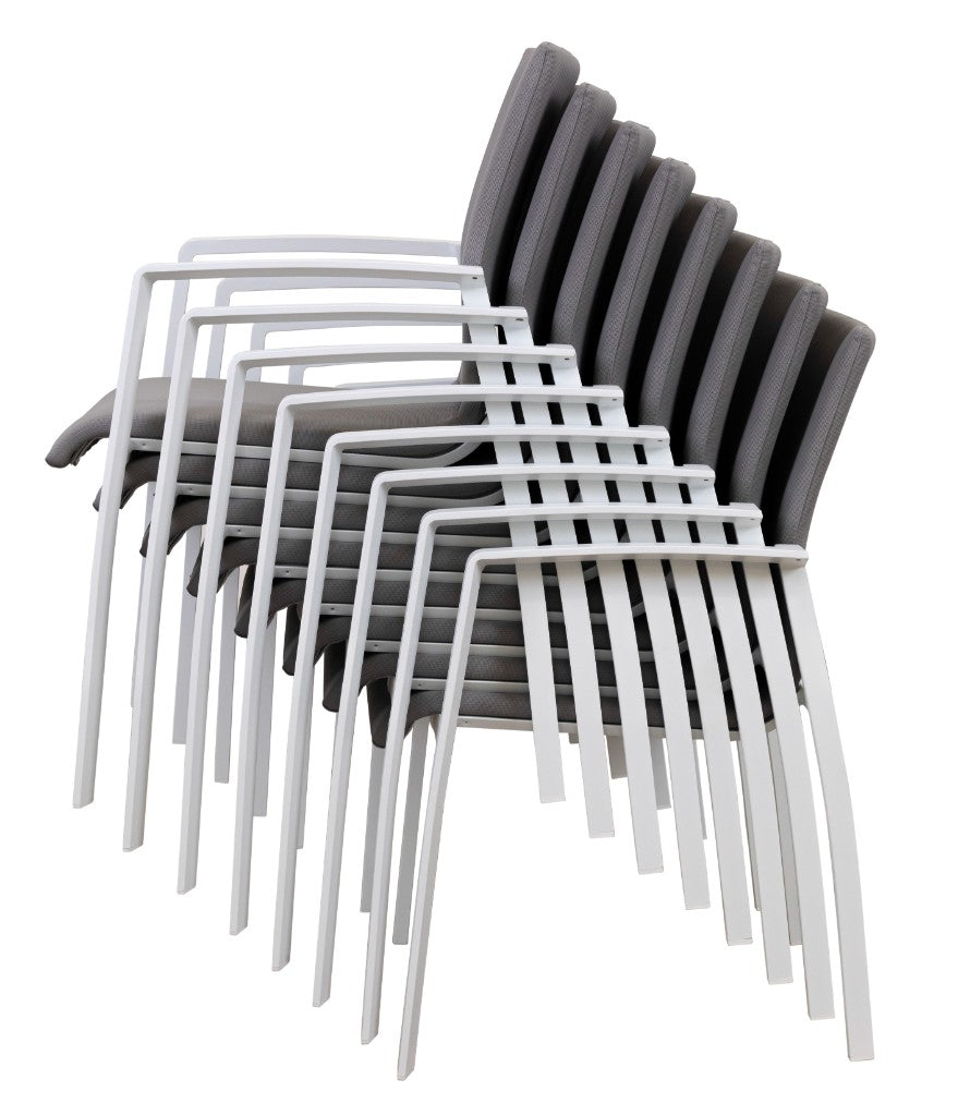 Corfu Outdoor Textilene Dining Chair - White
