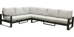 Amalfi Outdoor Corner Lounge - Gunmetal/Grey