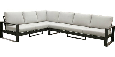 Amalfi Outdoor Corner Lounge - Gunmetal/Grey
