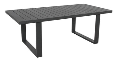 Amalfi Outdoor Dining Table 200cm - Gunmetal