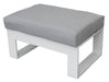 Amalfi Outdoor Footstool with Cushion - White