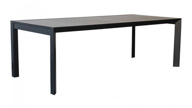 Siena Outdoor Ceramic Glass Extension Table - Charcoal