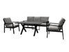 Esme Outdoor 4 Piece Dining Set - Charcoal