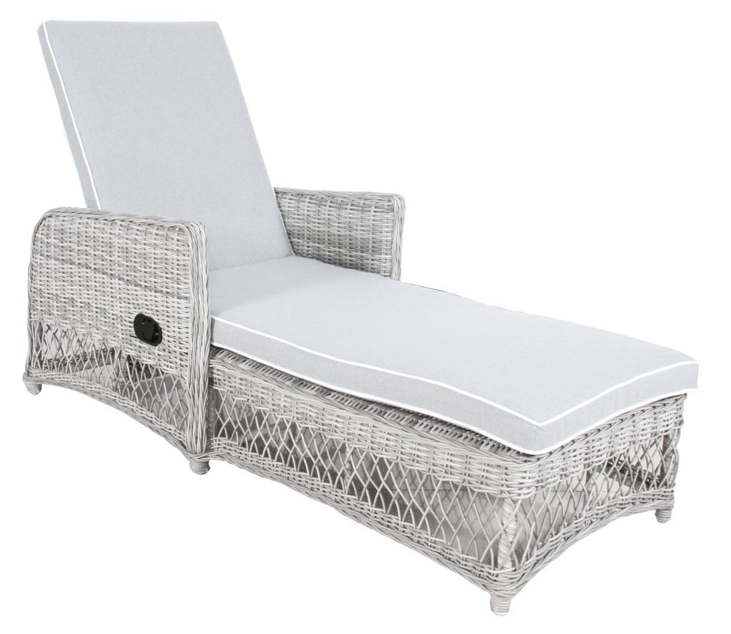 Southampton Wicker Sun Lounge - Grey