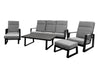 Spinnaker Outdoor 6 Piece Lounge Set - Charcoal