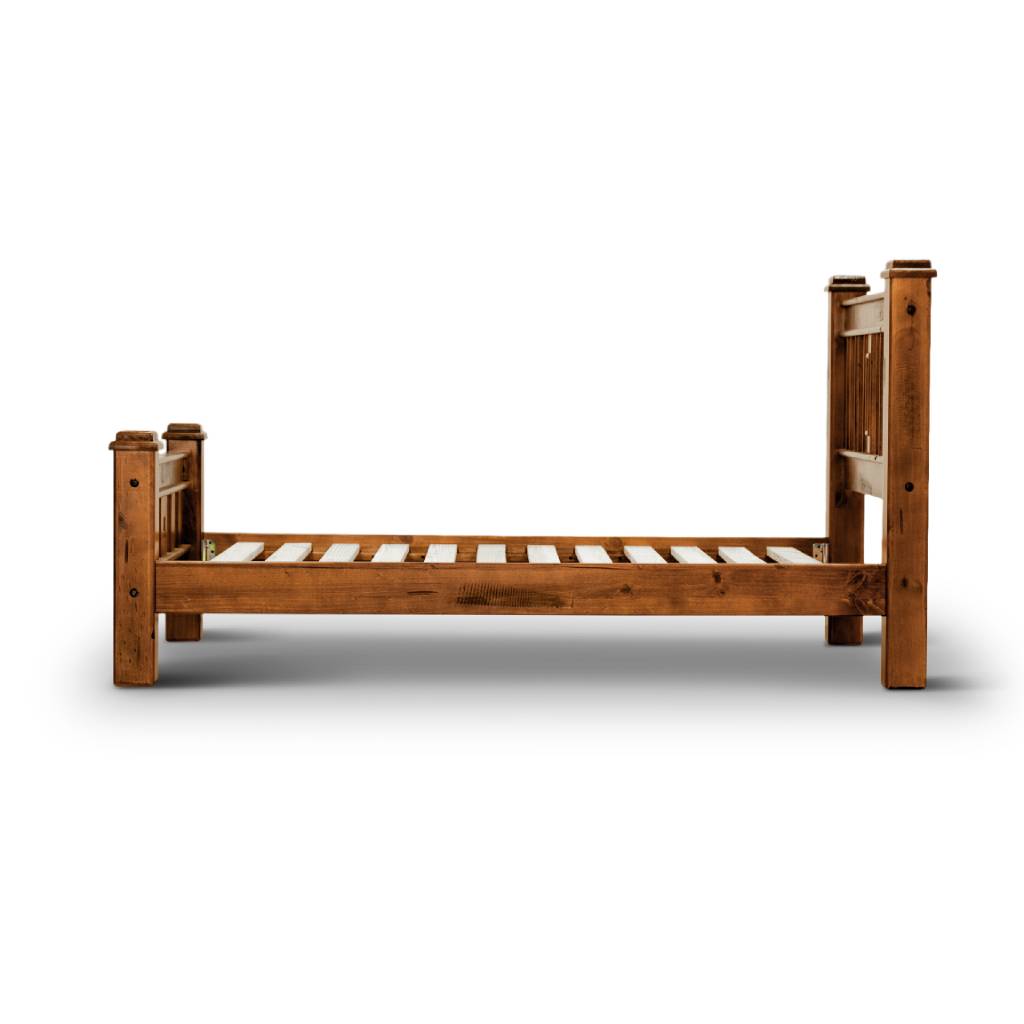 Jamaica Wooden Queen Bed - Rough Sawn Finish