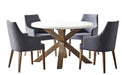 Concord 5 Piece Round Dining Set - White Top