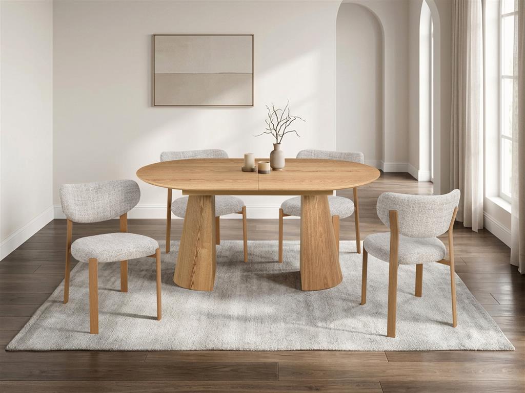 Lockwood Oval Extension Dining Set with 4 Chairs