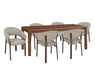 Walden 7 Piece Dining Set with 6 Fabric Chairs