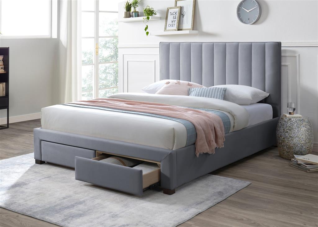 Mabel Storage King Bed - Grey