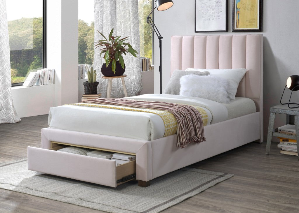 Mabel Storage King Single Bed - Pink