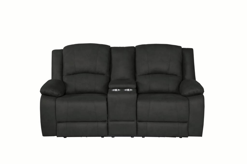 Captain Sofa Recliners Suite With USB Ports - Jet