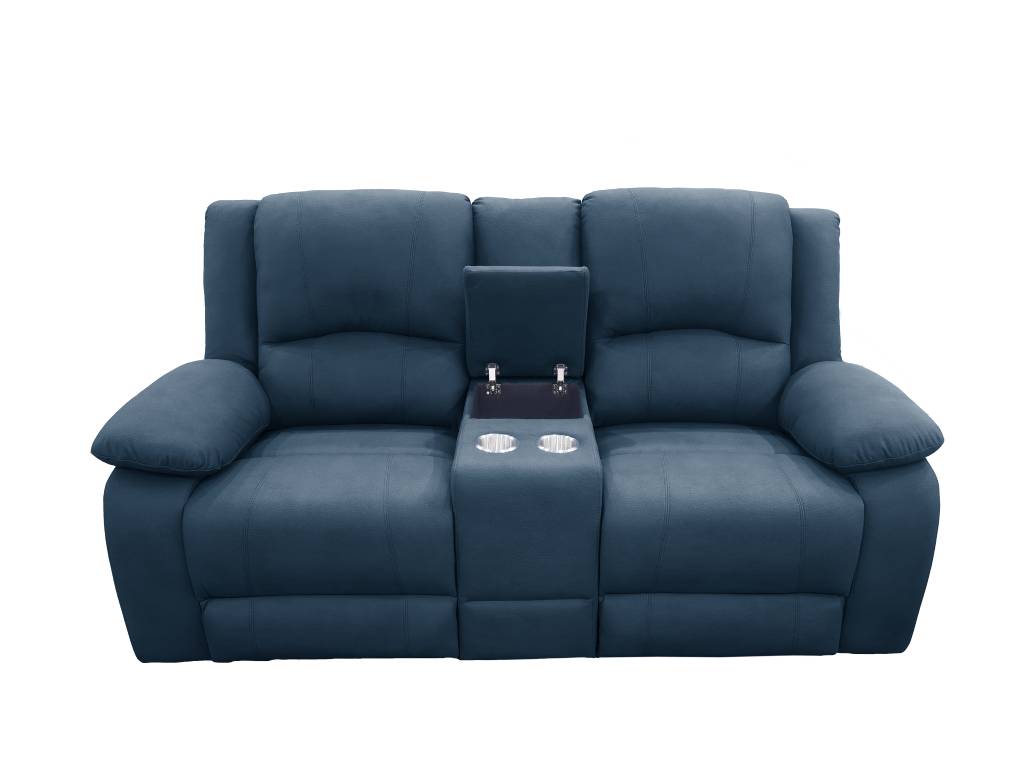 Captain 2 Seater Electric Recliner Sofa with Console - Marine