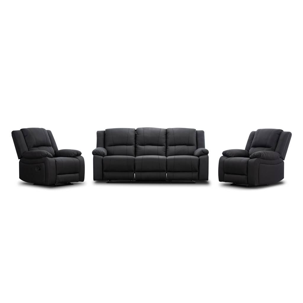 Captain Fabric Recliner Suite 3 Piece Sofa Set