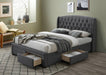 Langley Storage Double Bed - Dark Grey