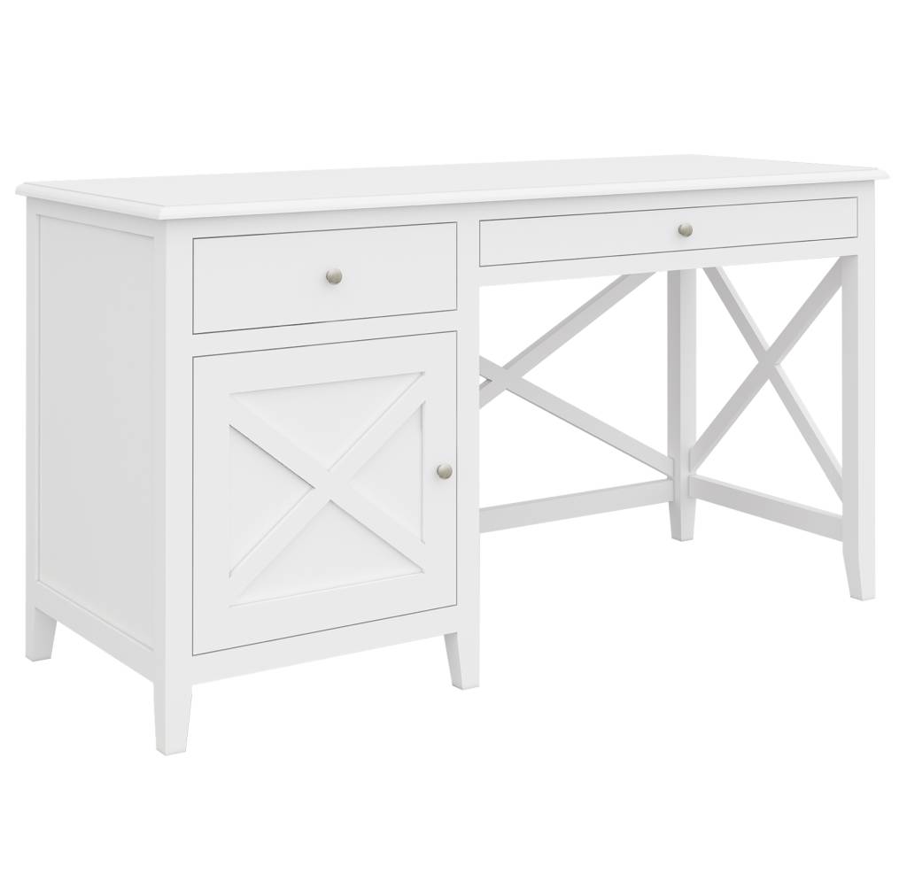 Hampton 2 Drawer Student Desk - White