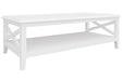 Hampton Rectangular Coffee Table - White