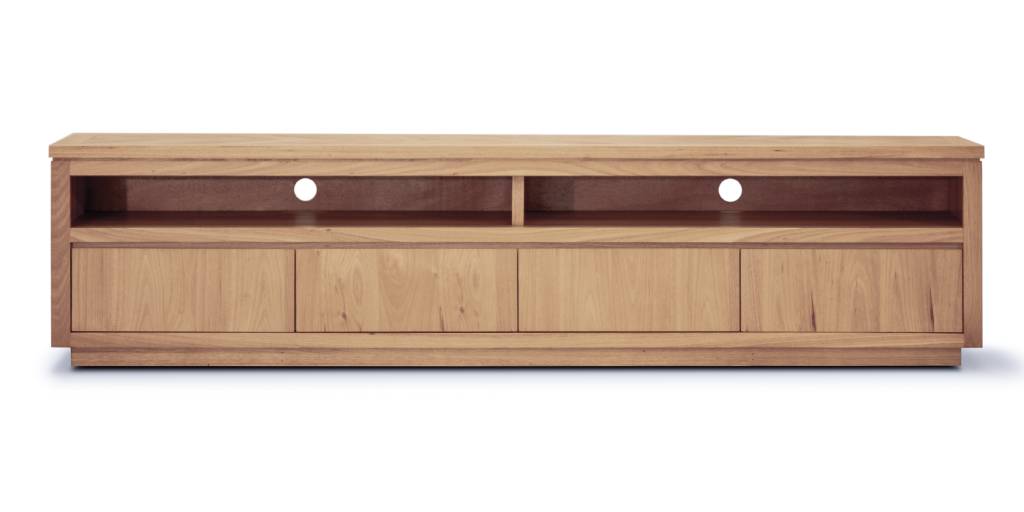 Tasman Parquet 4 Door Entertainment Unit - Natural