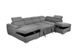 Lachlan Corner Modular Sofa Bed with Storage Chaise & Ottoman