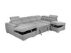 Lachlan Corner Modular Sofa Bed with Storage Chaise & Ottoman