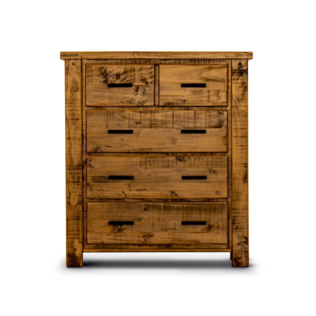 Outback 5 Drawer Tallboy - Oak