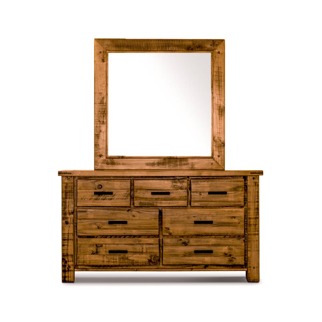 Outback Dresser & Mirror Set - Oak