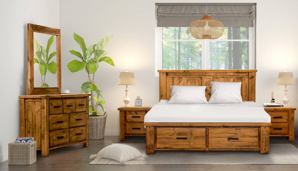 Outback 5 Piece Queen Bedroom Suite with Dresser & Mirror
