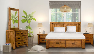 Outback 5 Piece Queen Bedroom Suite with Dresser & Mirror